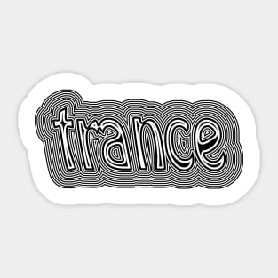 trance trippy techno text design Sticker